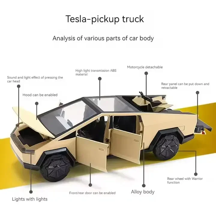 Tesla Cybertruck Die-cast 1:24 Scale - Image 3