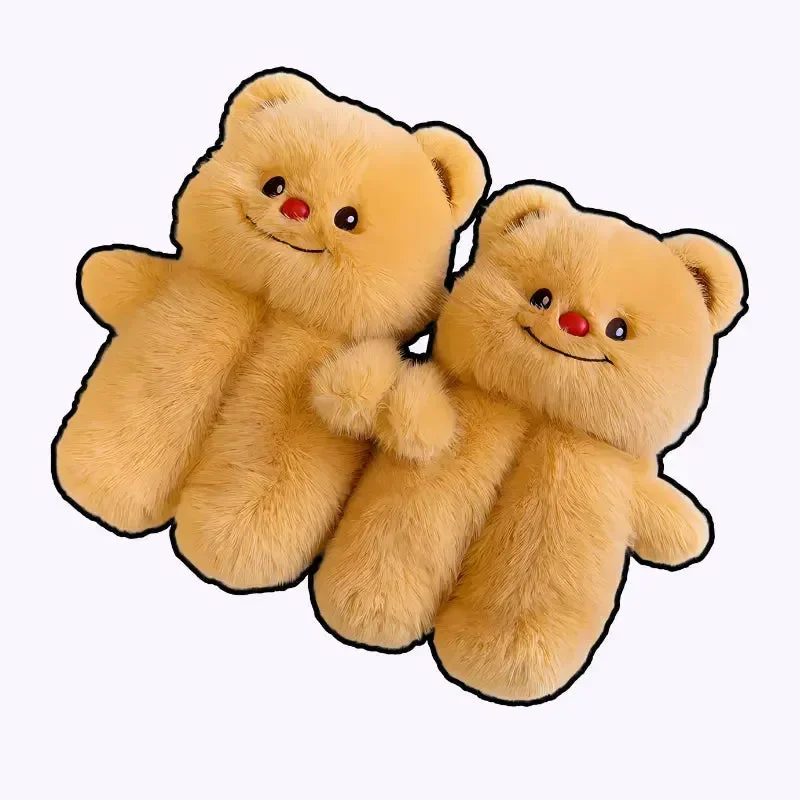 Honey Hug Butter Bear Plush Slippers - Image 4