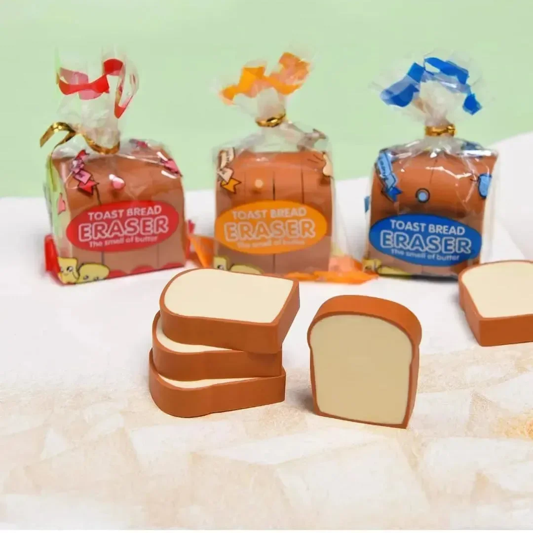 Toast Time Pencil Eraser (Set of 4)