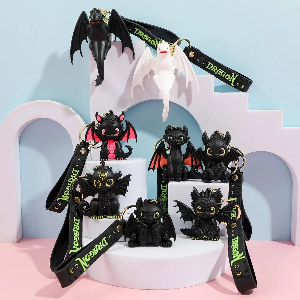 Toothless & Light Fury Elite Dragon Keychains - Image 4