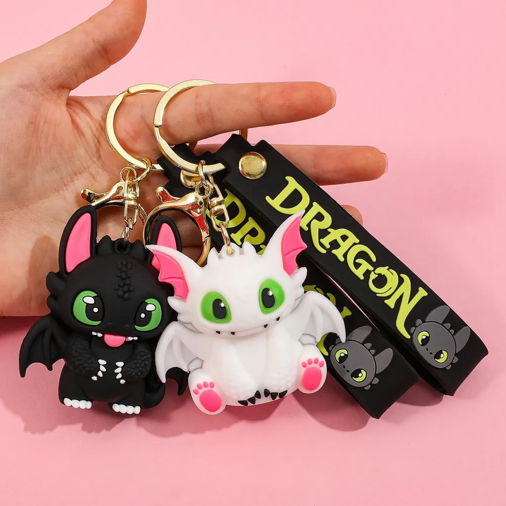 Toothless & Light Fury Elite Dragon Keychains - Image 5