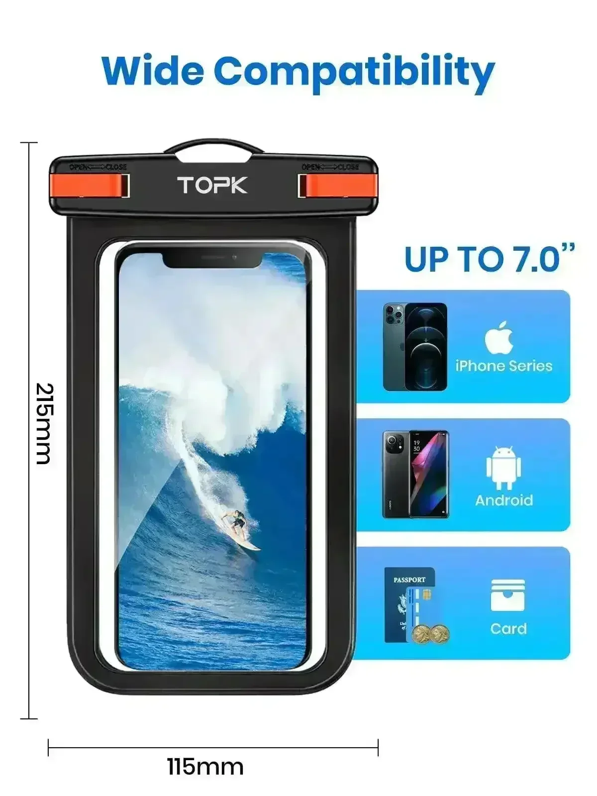 TOPK E01 Waterproof Phone Pouch - Image 6