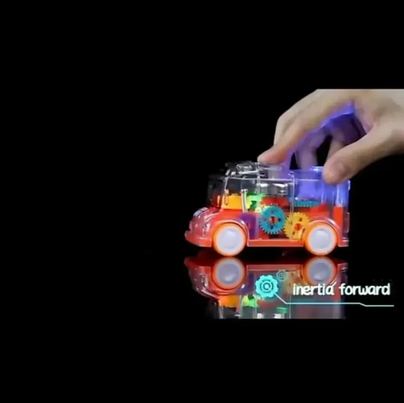 Transparent Gear School Bus Toy - Image 2