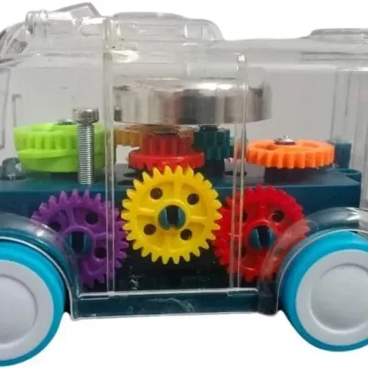Transparent Gear School Bus Toy - Image 3