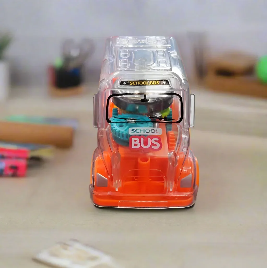 Transparent Gear School Bus Toy - Image 4