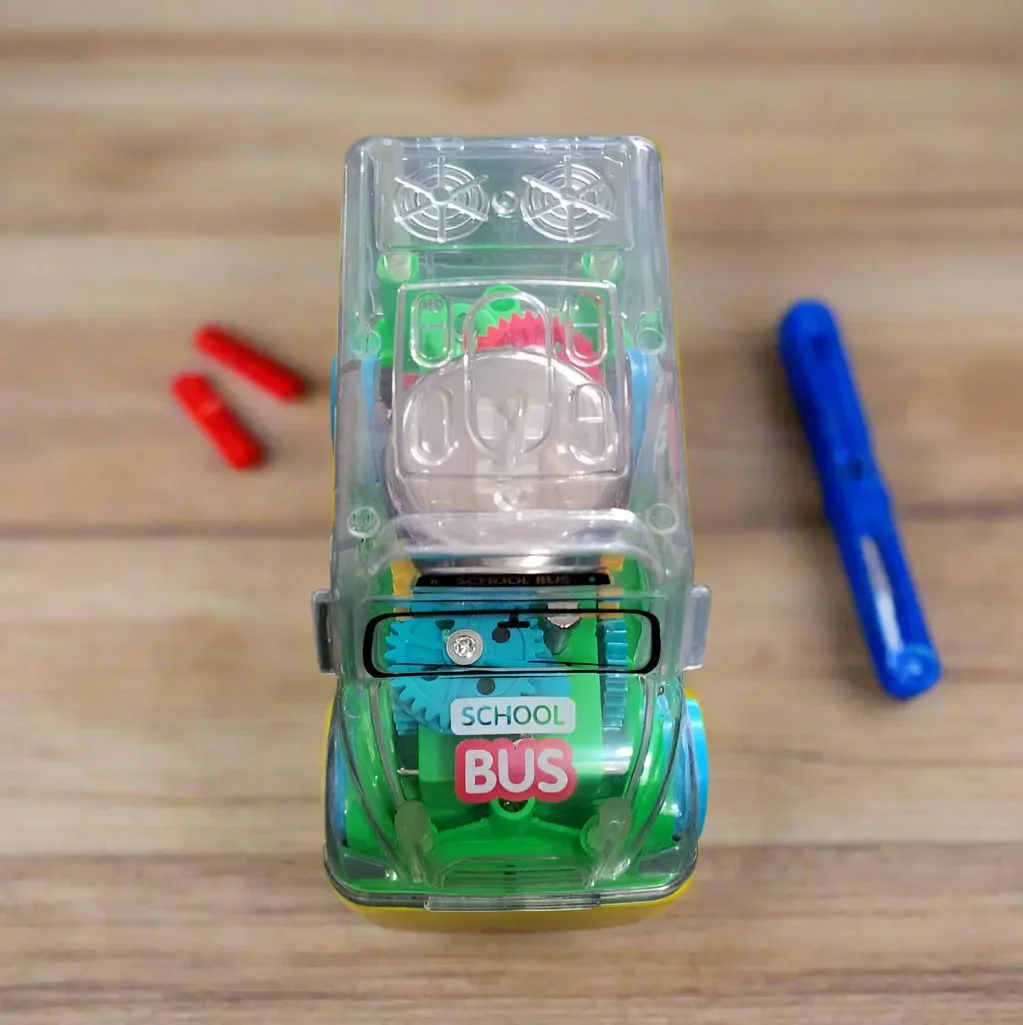 Transparent Gear School Bus Toy - Image 5