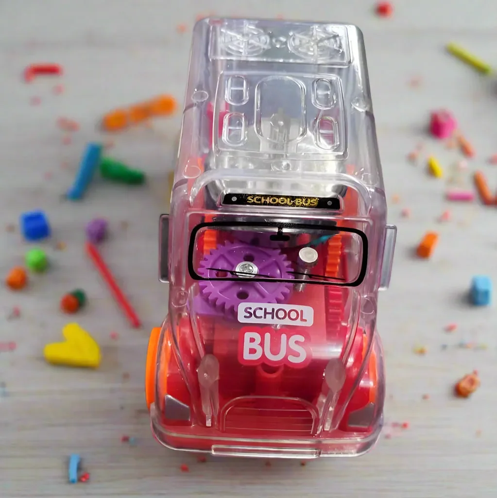 Transparent Gear School Bus Toy - Image 6