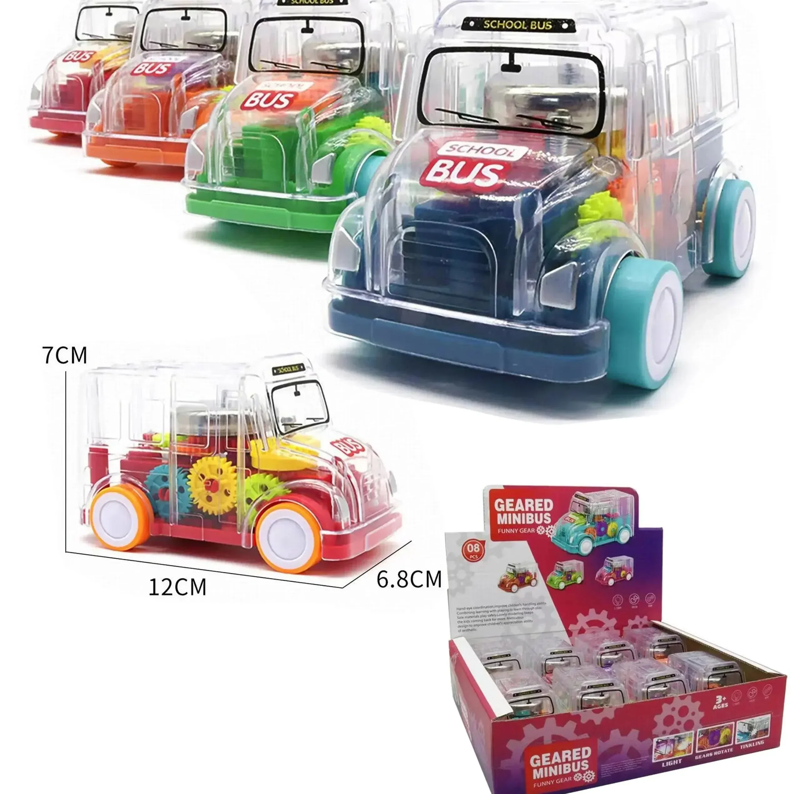 Transparent Gear School Bus Toy - Image 8