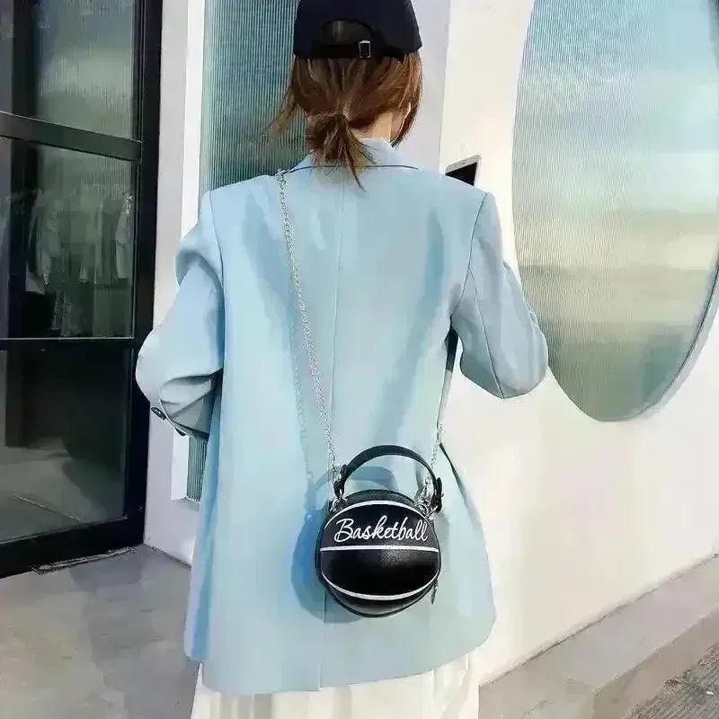 Trendy Basketball Shaped Crossbody Bag - Image 10