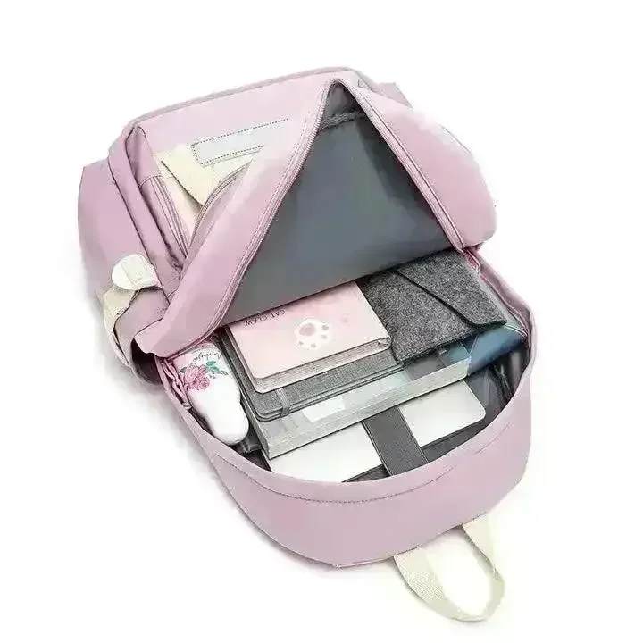 Trendy Pastel Hues Student Backpack - Image 6