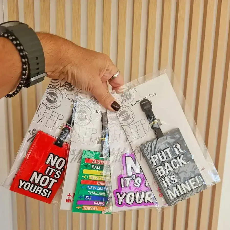 Trendy Travel Themed Luggage Tags - Image 2