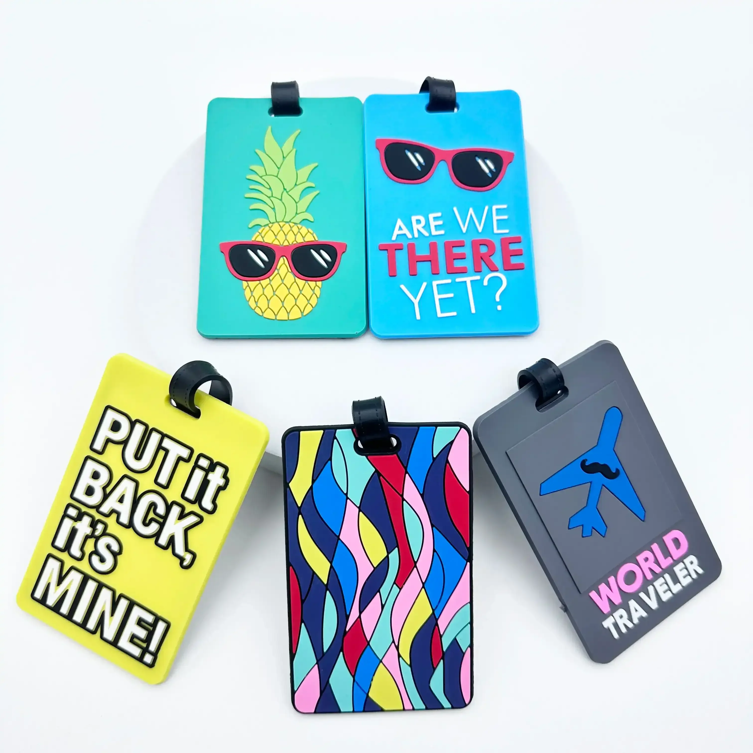Trendy Travel Themed Luggage Tags - Image 3