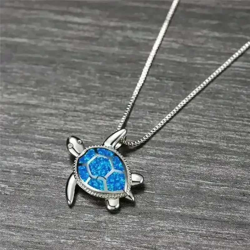 Turtle-Shaped Alloy Pendant Necklace - Image 3