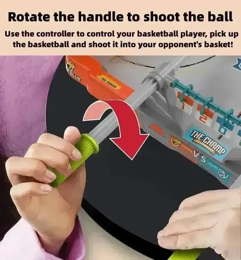 Two-Player Desktop Fooseball Style Basketball - Image 4