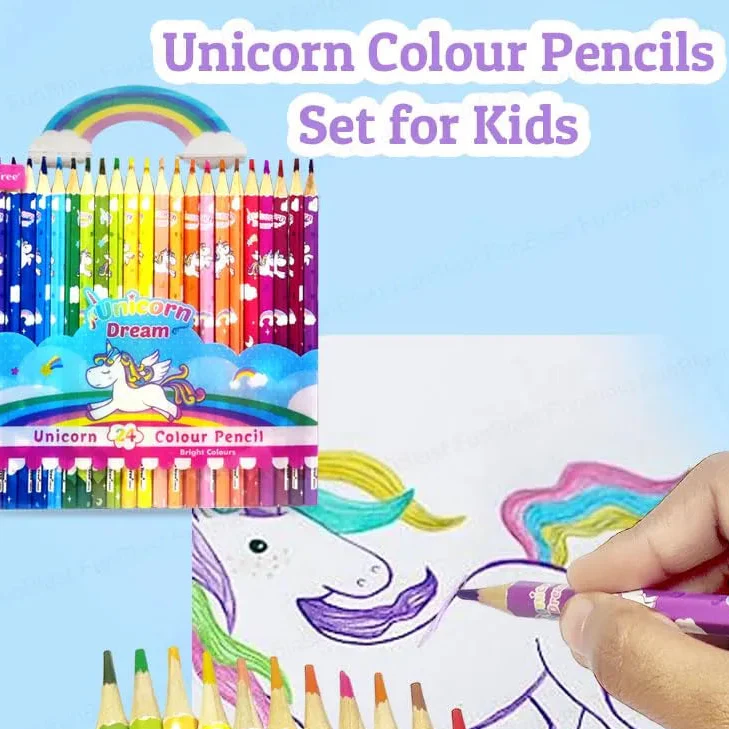 Unicorn Colour Pencil Set for Kids (24 Pcs) - Image 4