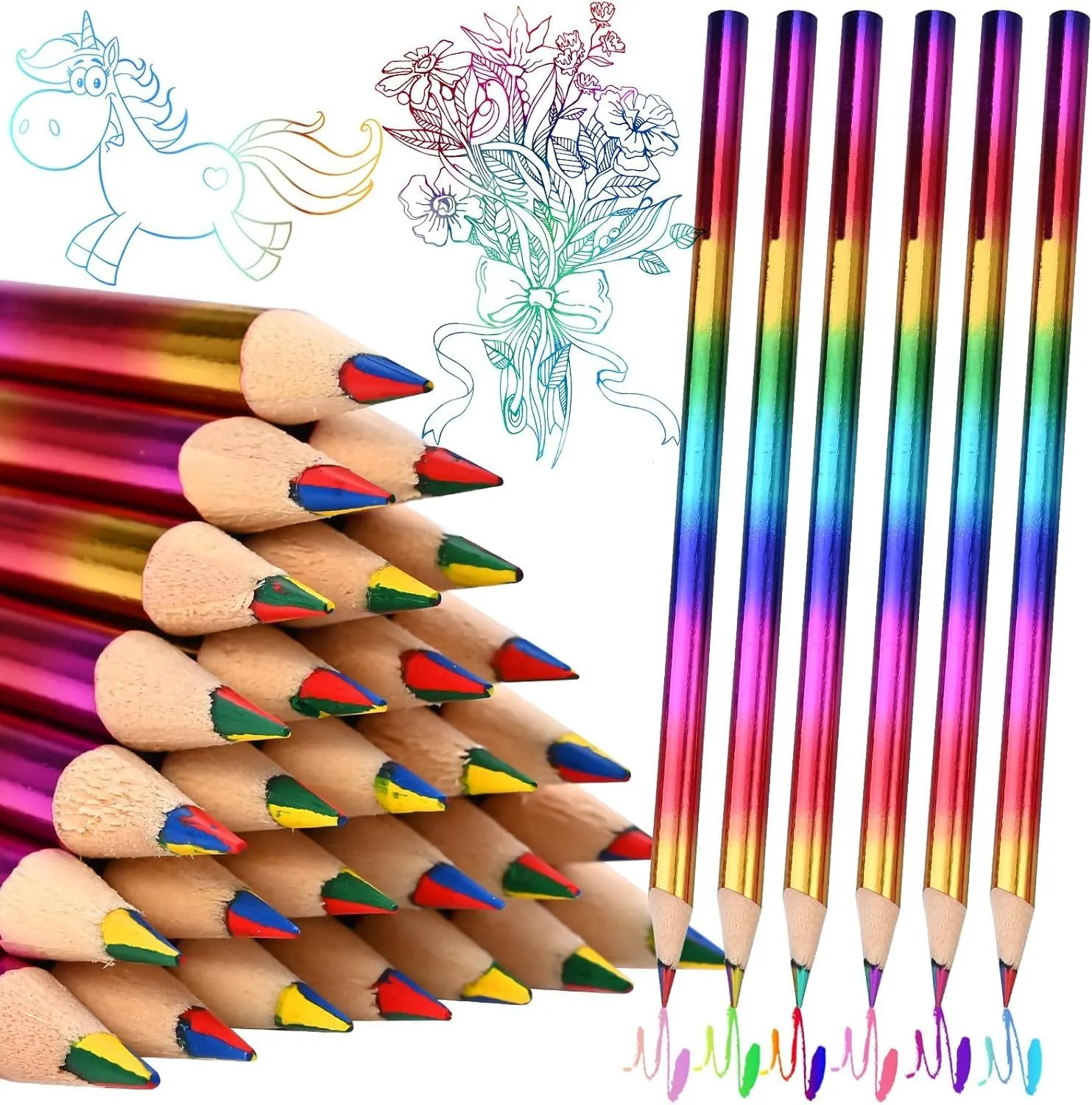 Unicorn Colour Pencil Set for Kids (24 Pcs) - Image 7