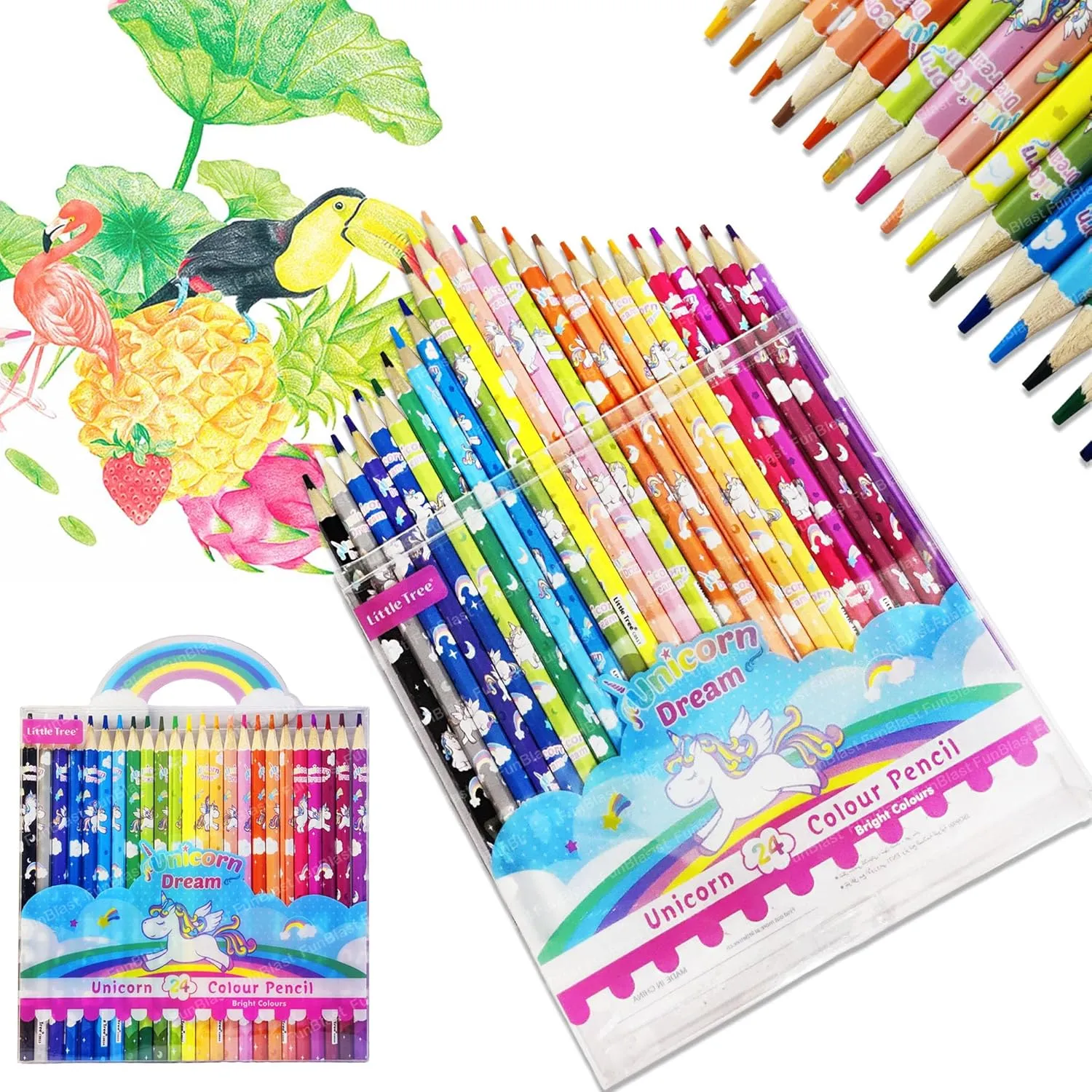 Unicorn Colour Pencil Set for Kids (24 Pcs) - Image 8
