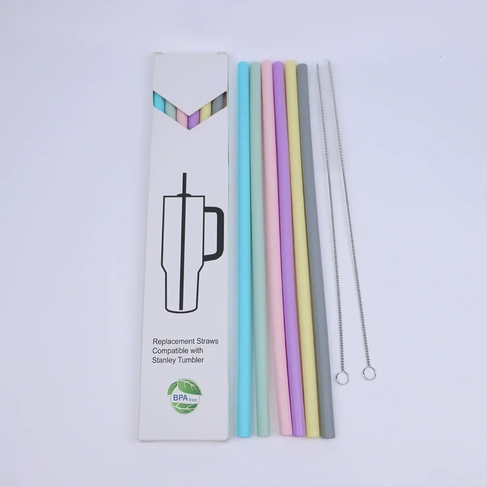Universal Silicone Straws & Brush Set For Stanley Tumbler - Image 2