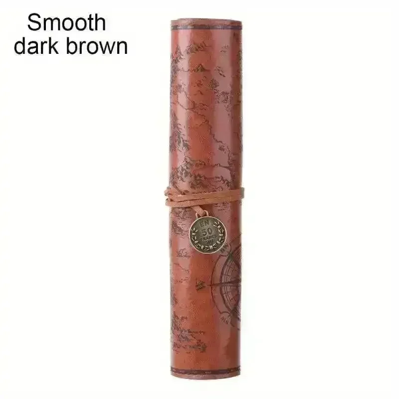 Vintage Treasure Map Leather Pencil Roll - Image 8