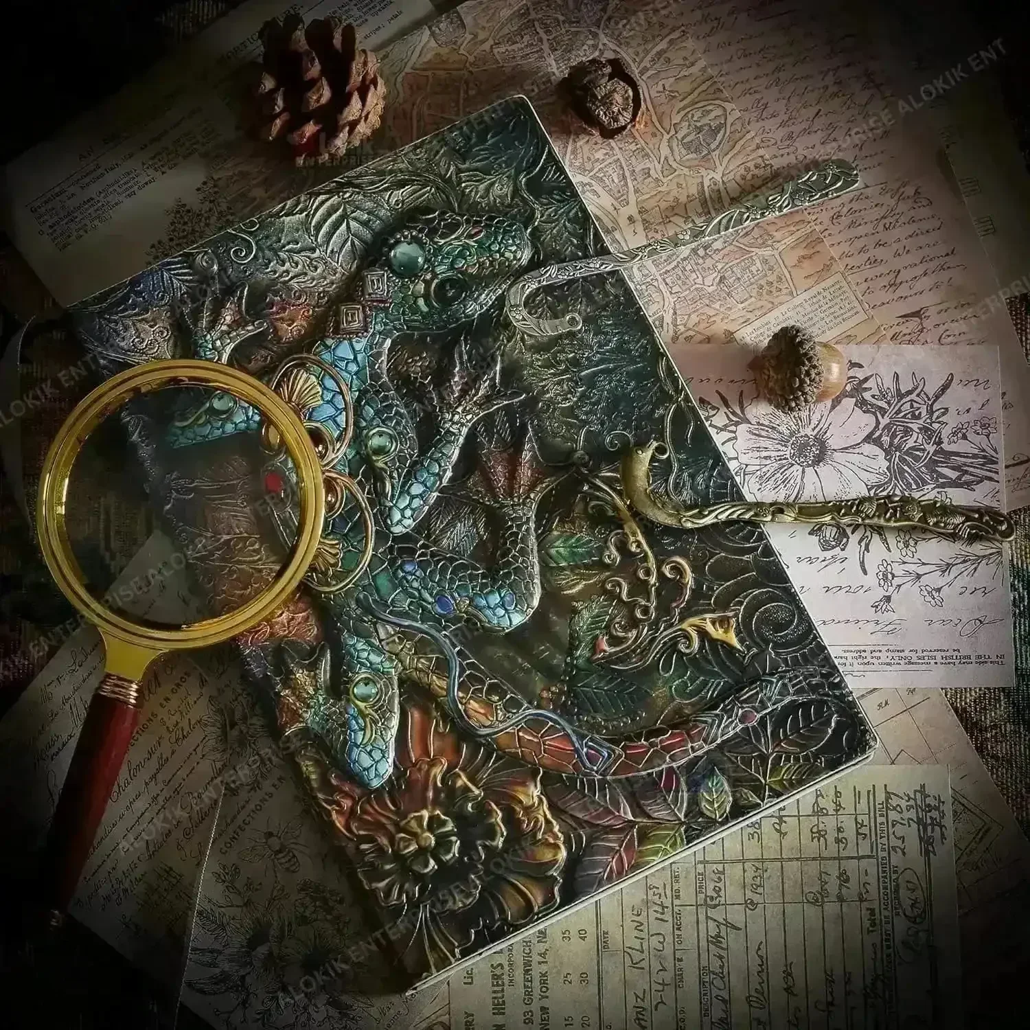 Premium 3D Lizard Vintage Journal - Image 2