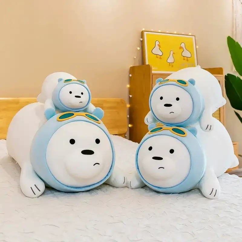 WBB Ski-Ready Snow Bear Plush Pillow - Image 2