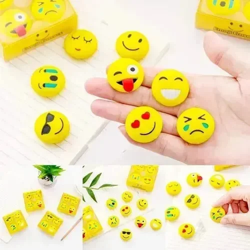 Whimsical Smiley Emoji Eraser (Pack of 4) - Image 6