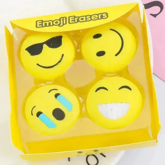 Whimsical Smiley Emoji Eraser (Pack of 4) - Image 9