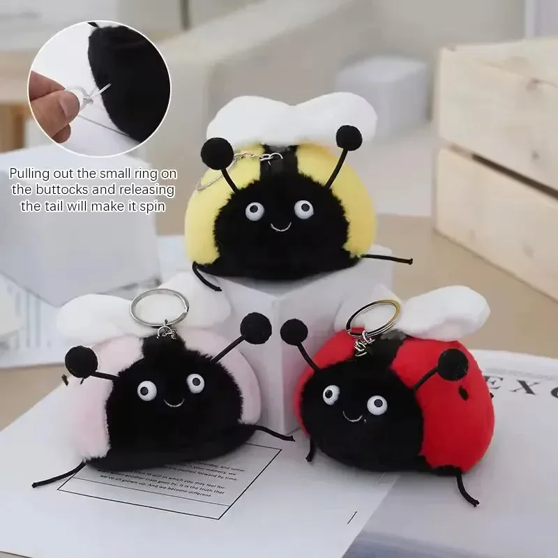 Whimsical Wings Plush Ladybug Keychain - Image 2