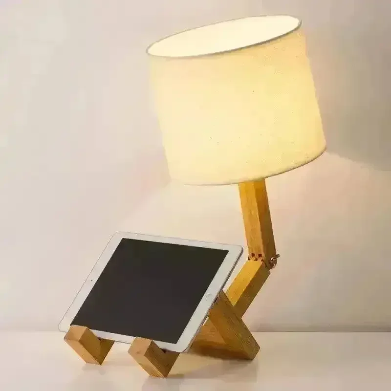 Wooden Pondering Novelty Table Lamp - Image 3