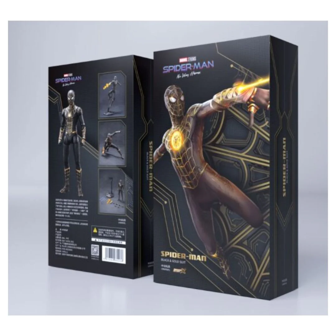 ZD Toys Spider-Man Black & Gold Suit Action Figure - Image 14