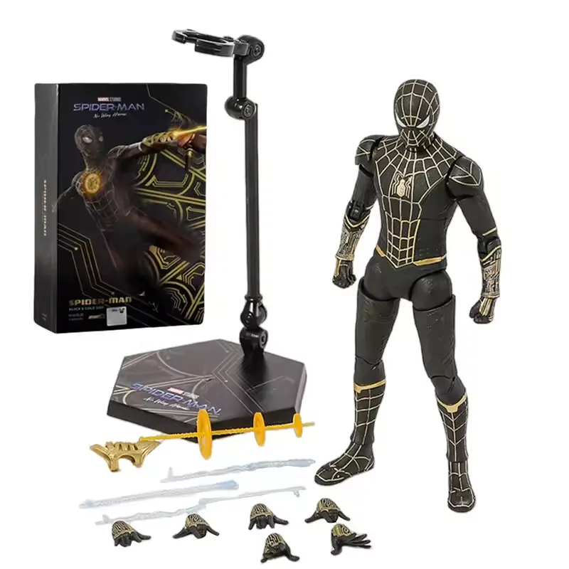 ZD Toys Spider-Man Black & Gold Suit Action Figure - Image 2