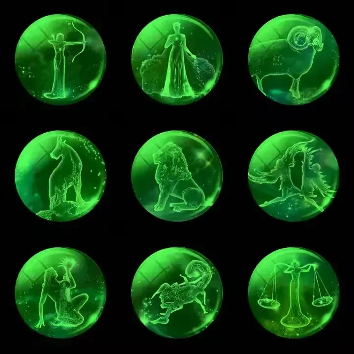 Zodiac Glimmer Orb Keychain - Image 2
